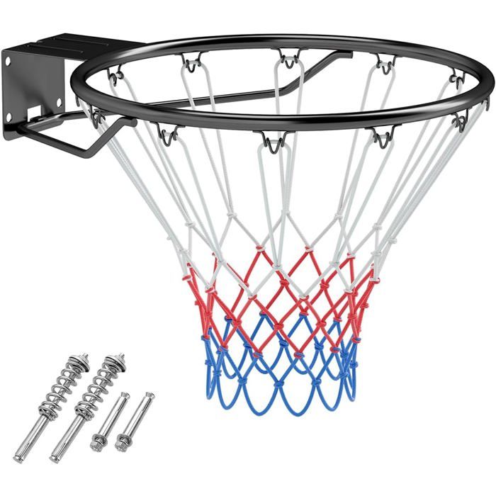 Panier basket mural réglable - Panier incassable,cadre acier robuste pour intérieur/extérieur - Montage facile 112×72cm - Sport
