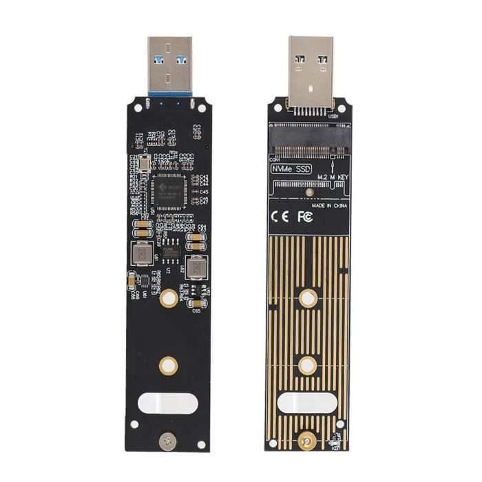 Adaptateur M.2 NVME vers USB 3.0 Carte adaptateur NGFF PCIE SSD pour disque  dur portable Boîtier pour disque dur Plug &-4_Regisi - Cdiscount  Informatique
