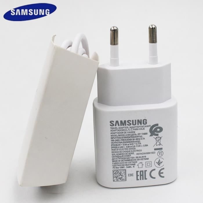 Samsung Chargeur USB-C à charge ultra rapide d'origine PD 25Watt