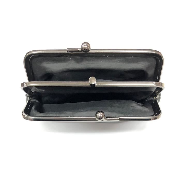 Porte monnaie bourse femme cuir véritable souple, fermoir clic