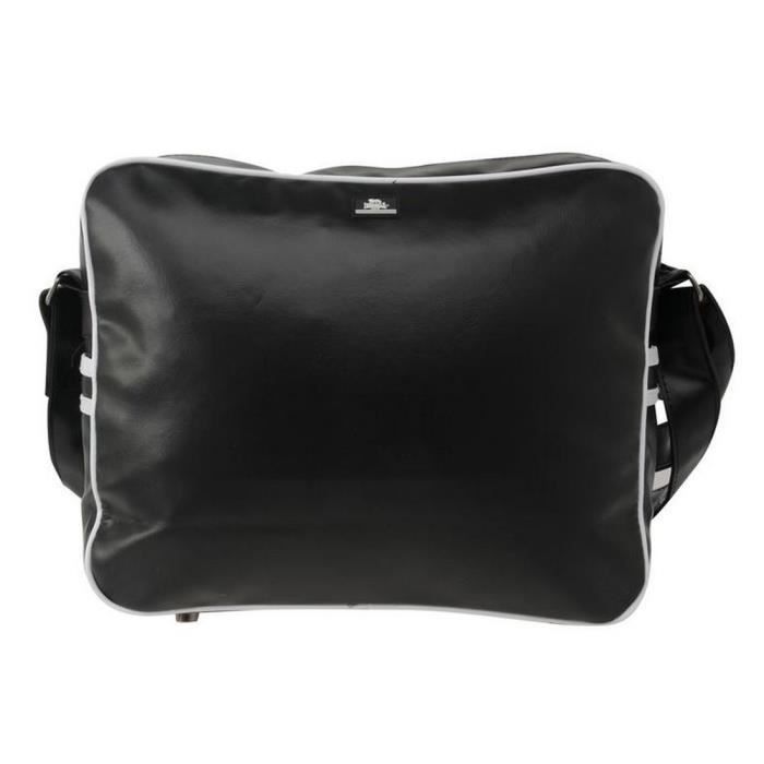 Sac de coursier Lonsdale noir et blanc noir et blanc Cdiscount Bagagerie Maroquinerie