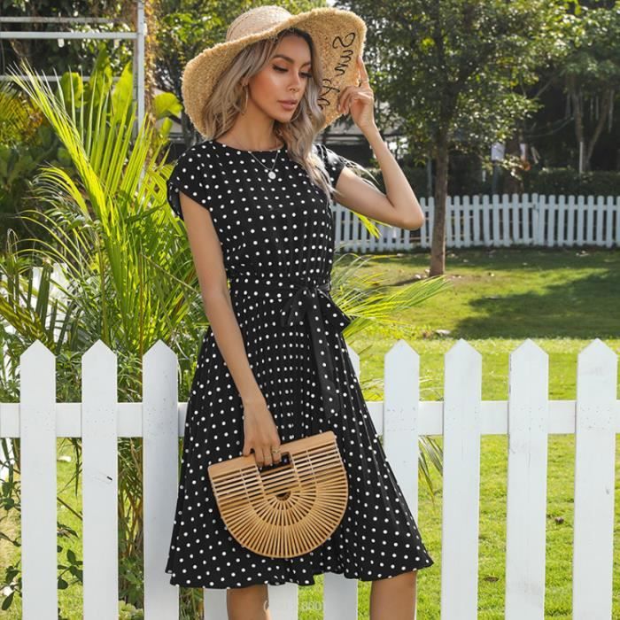 Robe chic à pois on sale