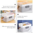 1pc Médecine double-couché casserelle boîte de rangement porte conteneur pour la armoire a pharmacie meuble de salle de bain-2