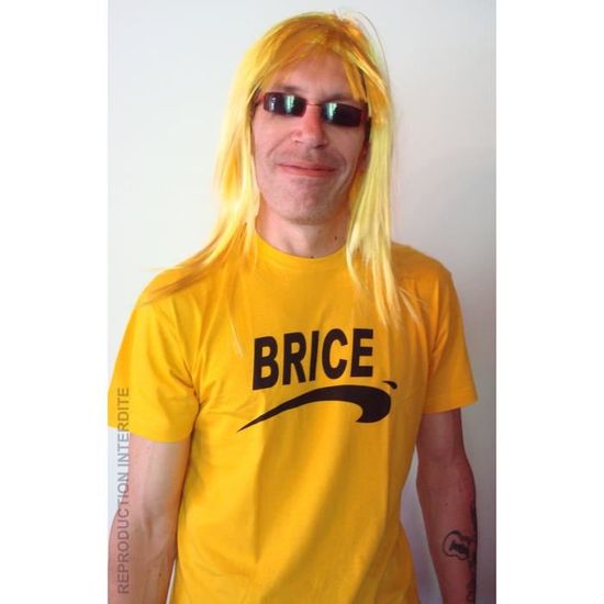 DEGUISEMENT BRICE DE NICE perruque et tee shirt taille L