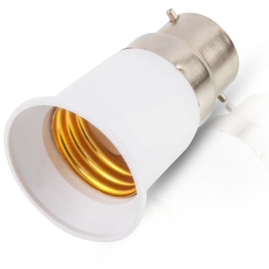 Rameng Socket Convertisseur,B22 vers E27 Adaptateur de Douille de 5 Pièces pour Ampoule LED 