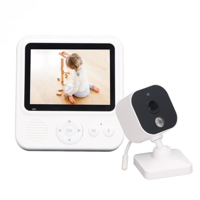 HelloBaby Moniteur Bébé Écran 5,5" HD IPS 1080p - Caméra Surveillance Sans WiFi Pan Tilt Zoom