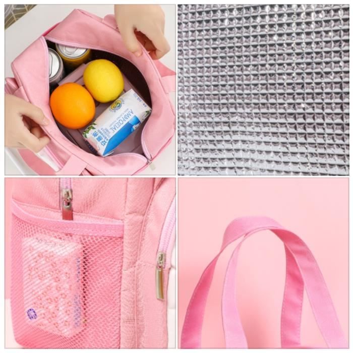 Puckator Sac Isotherme Tissé Carlin Rose Hauteur 16 Cm