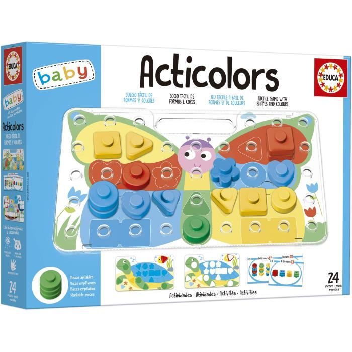 Educa Logic Blocks – 48 Pièces, 4 Formes, 3 Couleurs, 2 Tailles, 2 Épaisseurs – Jeu Éducatif Associations (Dès 3 Ans)