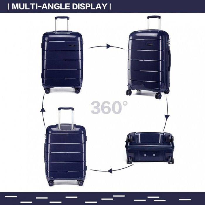 COQUE RIGIDE CABINE Bleu Valise Set Robuste 8 Roue ABS Voyage Camouflage Sac EUR 102,44