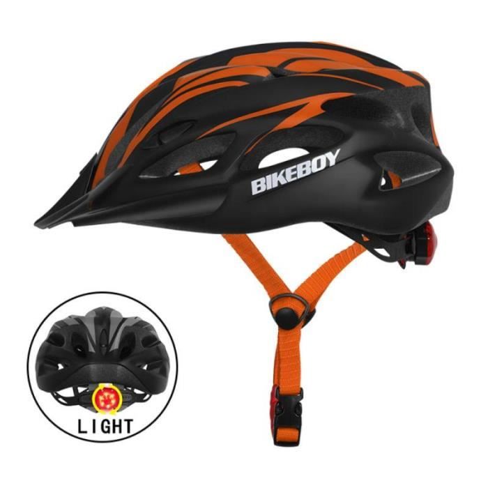 Casque vélo,Casque de vélo léger à lumière LED pour hommes et femmes,  équipement de vélo de montagne, de sport- black red[C] - Cdiscount Sport