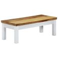 Ecom9365Excellent -Table basse décor scandinave - Table de salon Table de thé Table gigogne 110x50x40 cm Bois de manguier massif-3