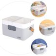 1pc Médecine double-couché casserelle boîte de rangement porte conteneur pour la armoire a pharmacie meuble de salle de bain-3