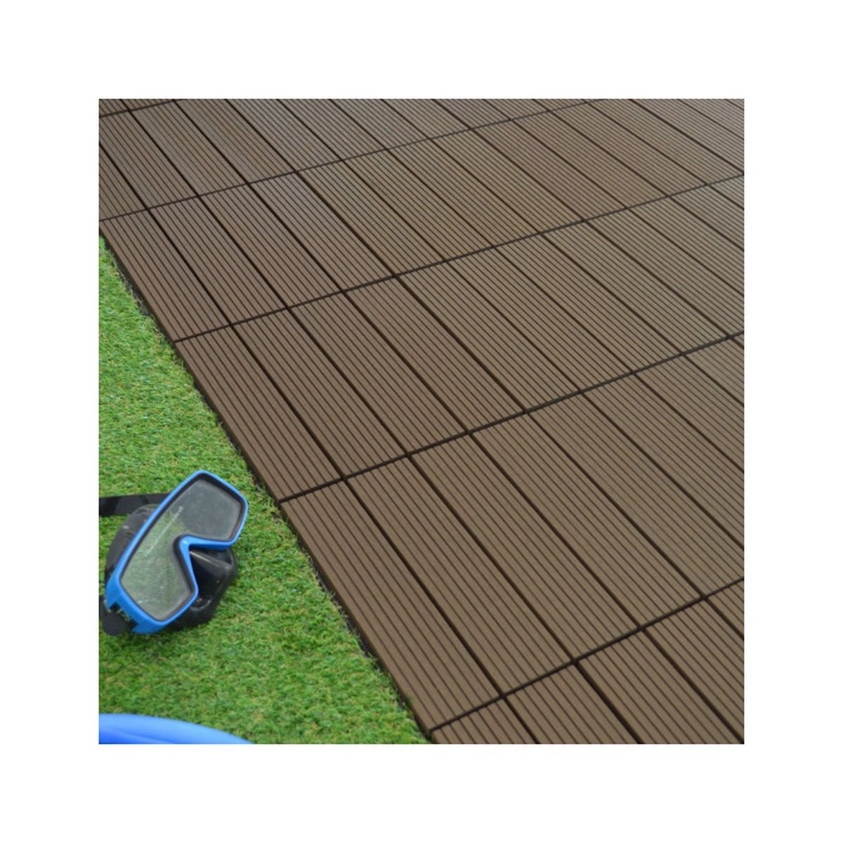 Lot De 11 Dalles Clipsables 30 X 30 Cm Terrasse Bois Composite Chocolat 1m Achat Vente Dallage Lot De 11 Dalles Clipsables Cdiscount