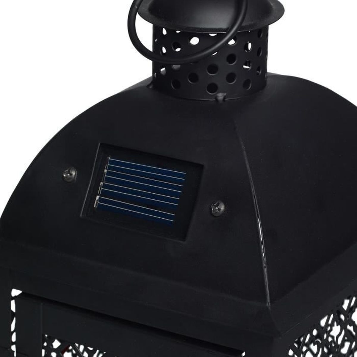 Luminaires Eclairage Lot De 2 X Lanternes Solaires Noires En