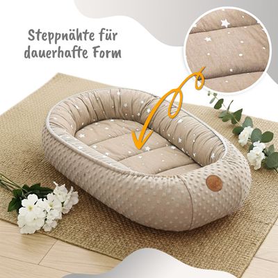 Réducteur De Lit Bébé Totsy Baby 90x50 Cm - Nid D'ange Douillet En Minky - Pour Nouveau-nés Jusqu'à 9 Mois