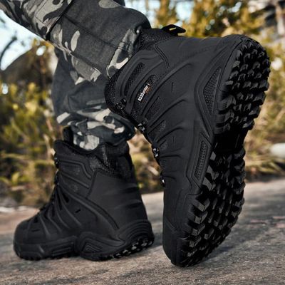 Bottes ranger Homme Chaussure Militaire Bottes Tactiques Homme Chaussures Commando Bottes de Combat Cdiscount Sport
