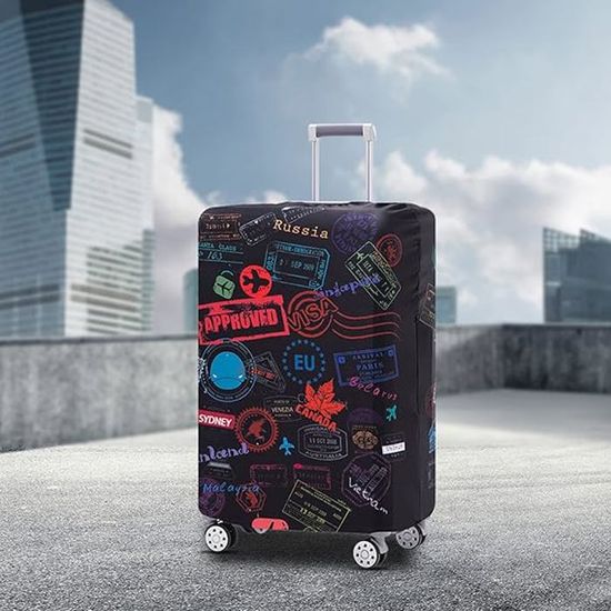 Housse De Protection Pour Valise - Polyester Élastique - 45-81cm - Anti-Rayures - Lavable Machine