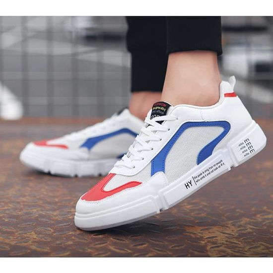 Fashion Baskets homme blanc pas cher Chaussure de sport femme unisex Baskets  air respirants sport Baskets running Chaussure été Blanc - Cdiscount  Chaussures