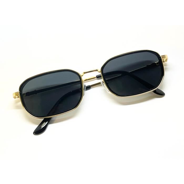 Lunettes De Soleil Vintage Menrad 1672-241 Argent Et Noir - Style Ovale Années 70/80