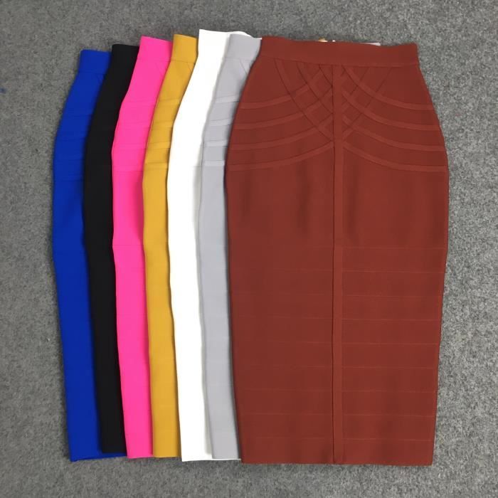 Jupe Bandage femme 2020 nouvelle arrivee jupe Midi Vintage d ete Harajuku Sexy vetements dames White A7808 Blanc Cdiscount Pret a Porter