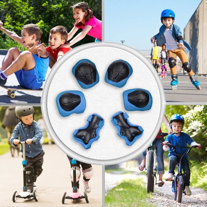 Ensemble 'équipement De Protection De Cyclisme Pour Enfants Genouillères Et