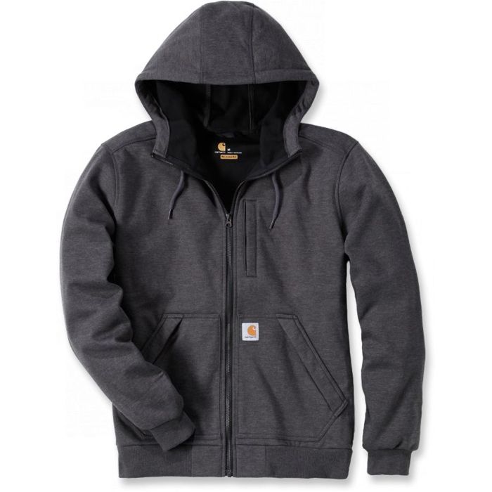 Sweat à capuche zippé déperlant et anti-vent gris foncé M CARHARTT