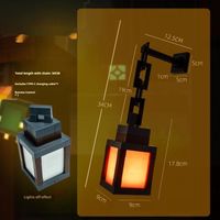 Veilleuse Lanterne Pixelisée LED - 16 Couleurs, Télécommande, Rechargeable USB, Pour Chambre, Décoration Enfant - 4