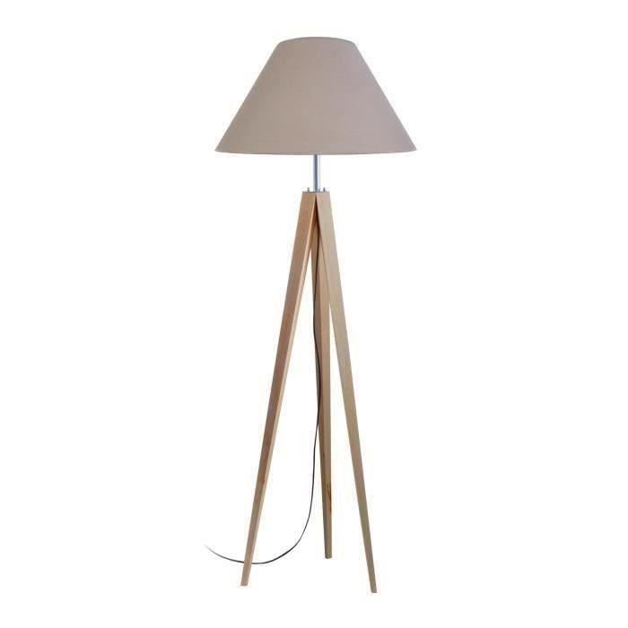 TOSEL Abat - Jour 1 lumière - luminaire intérieur - tissu noir - Style urbain - H19cm L30cm P30cm