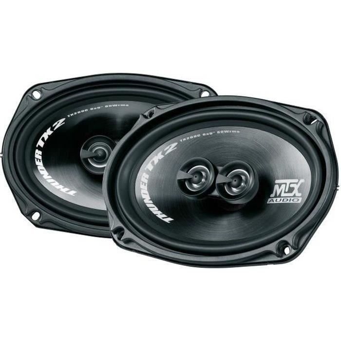 MTX TX269C Haut-parleurs voiture Coaxiaux elliptiques 6x9 15x23cm 2 voies 80W RMS 4? membrane polypr