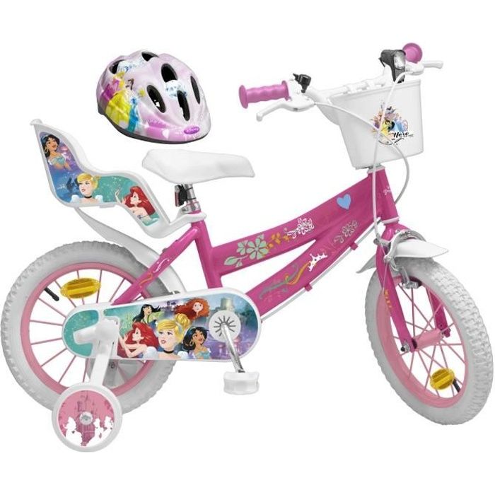 Pik&Roll - Vélo pour enfant + casque -Princesse- - 16- - Rose