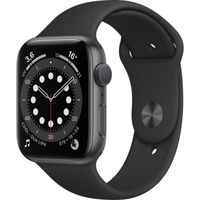 Apple Watch Series 6 GPS - 44mm Boîtier aluminium Gris Sidéral - Bracelet Noir (2020) - Reconditionné - Excellent état