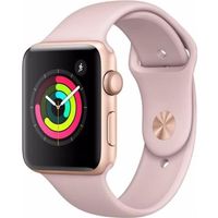 Apple Watch Series 3 GPS - Boîtier 42 mm Or Aluminium - Bracelet Rose sable (2017) - Reconditionné - Etat correct