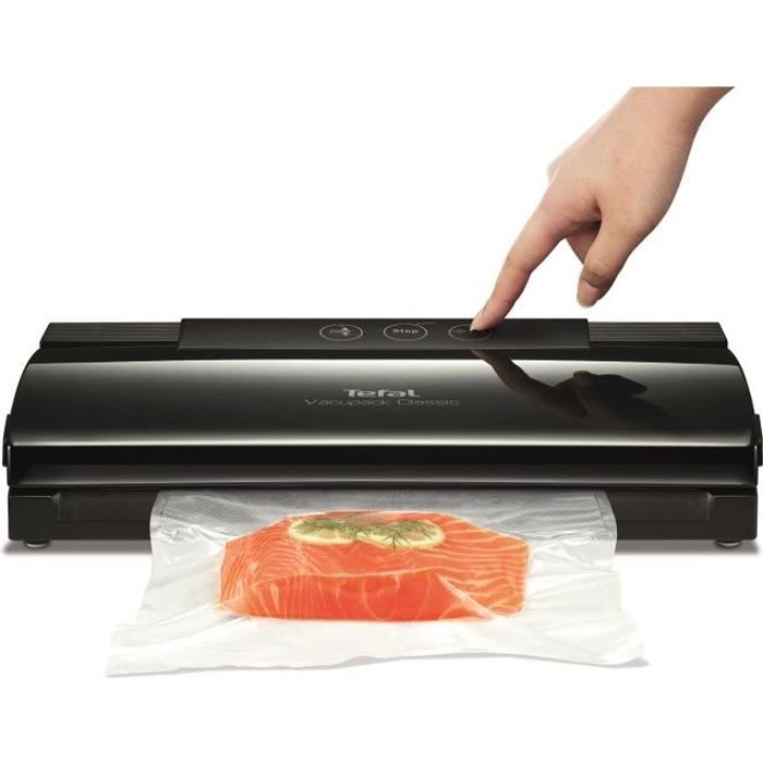 TEFAL YY3106FB Appareil de mise sous vide - Vacupack Classic + Lots de sacs et rouleaux - Noir