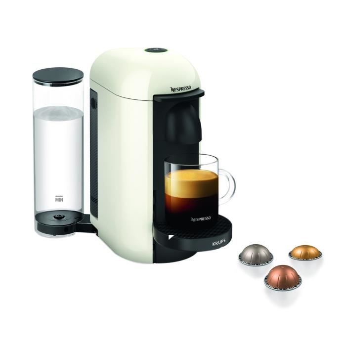 KRUPS NESPRESSO YY3916FD Vertuo Plus Machine à café expresso, 5 tailles de tasses, Technologie Centrifusion™ brevetée, Blanc