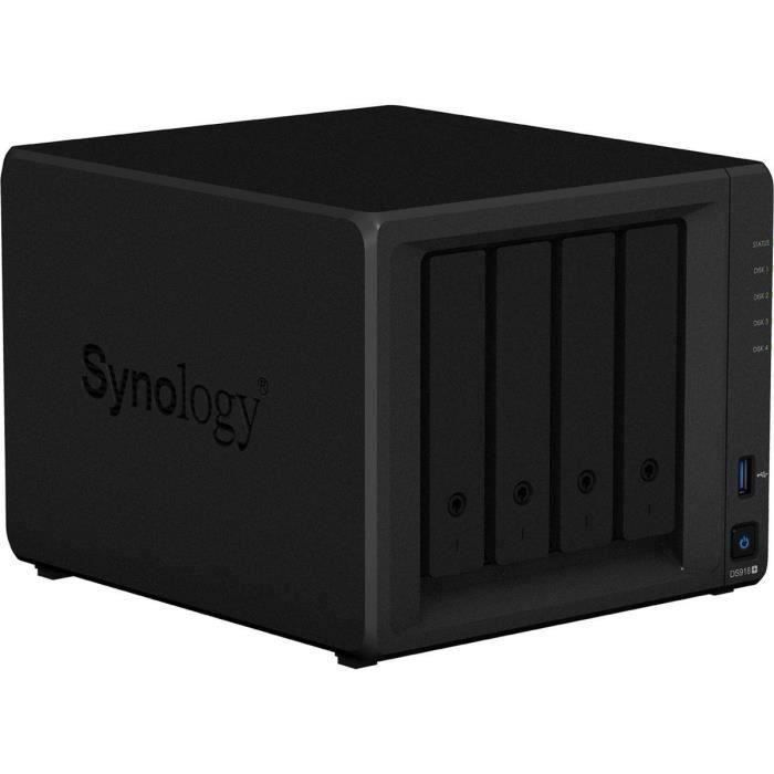 SYNOLOGY - Serveur de Stockage (NAS) - DS918+ - 4 Baies - Boitier nu