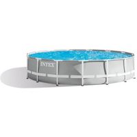 Kit piscine tubulaire Prism Frame - INTEX - 457 x 122 cm - Filtre à cartouche - Gris