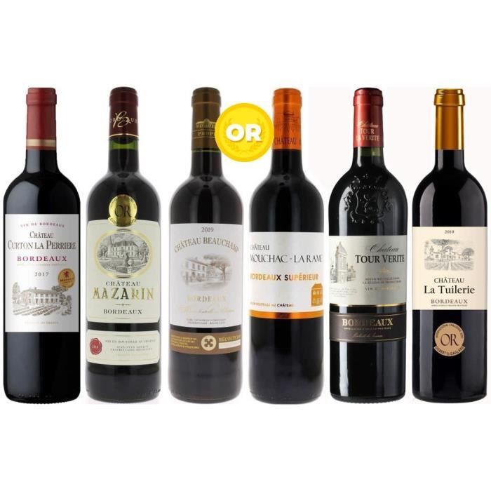 Sélection de 6 Bordeaux Médaillés d'Or
