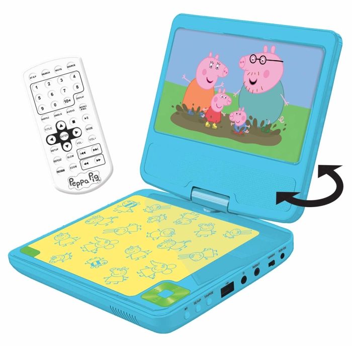 LEXIBOOK Peppa Pig Lecteur DVD portable pour enfant avec port USB