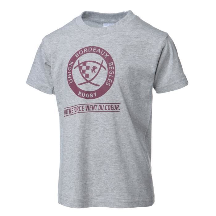 UBB T-shirt Logo - Enfant - Rouge bordeaux et blanc