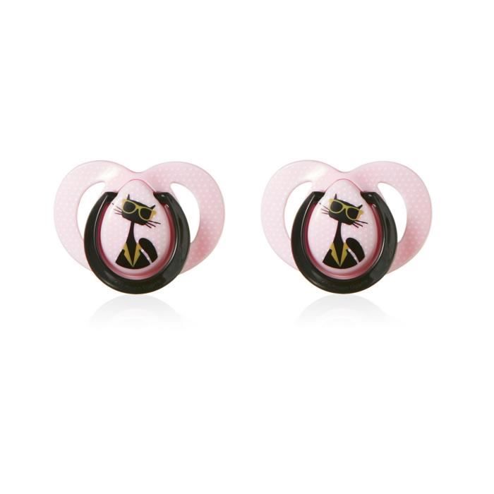 TOMMEE TIPPEE 2 Sucettes Moda Close To Nature 6-18m - Fille