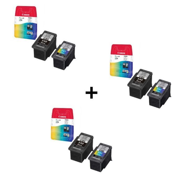 Canon cartouches PG-540/CL-541 B/C/M/Y x3