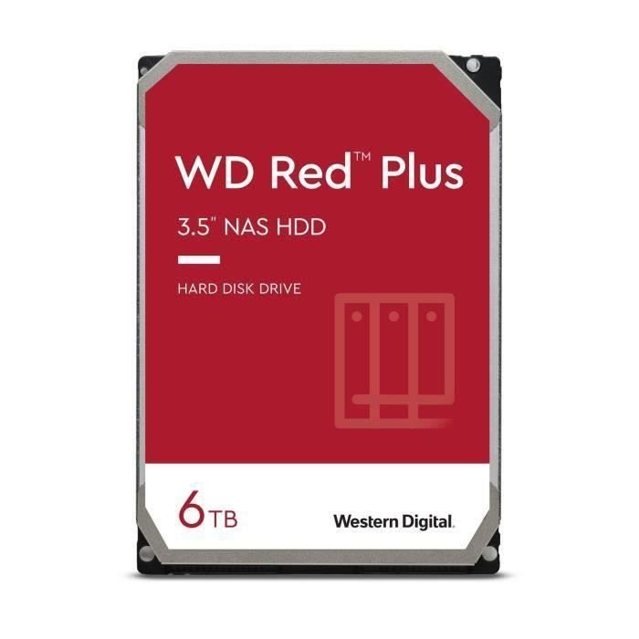 WD Red™ Plus - Disque dur Interne NAS - 6To - 5400 tr/min - 3.5- (WD60EFZX)