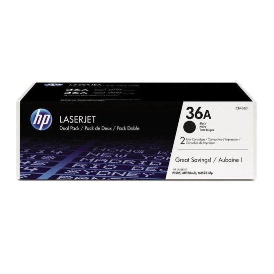 TONER HP 36A (CB436AD) noir - cartouche authentique pour imprimantes HP LaserJet M1120MFP/P1505/M1522MFP