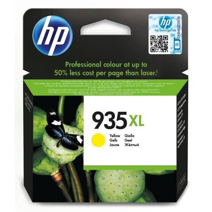 HP 935XL Cartouche dencre jaune grande capacité authentique (C2P26AE)  pour HP OfficeJet 6230/6820/6830