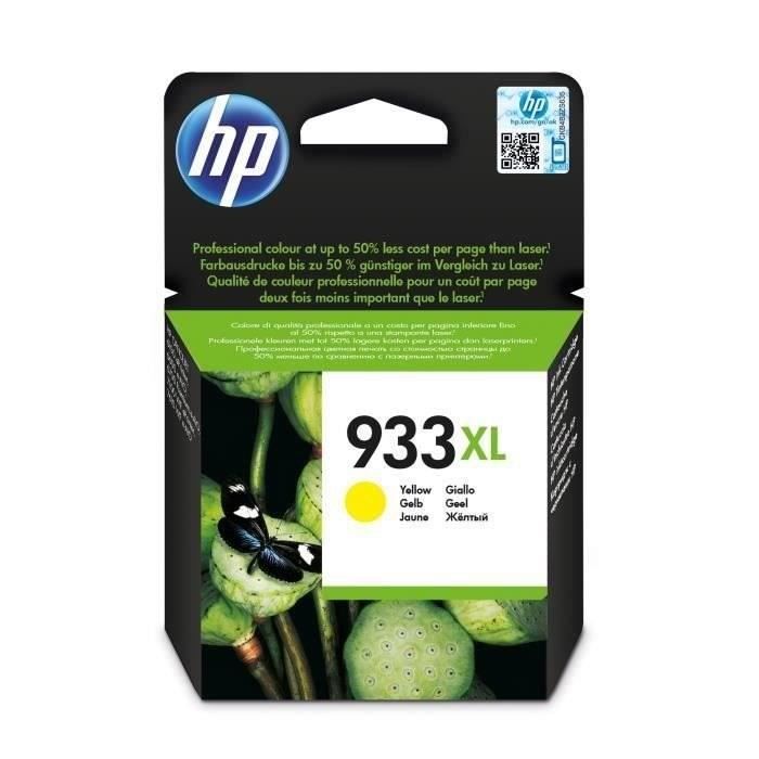 HP 933XL Cartouche dencre jaune grande capacité authentique (CN056AE) pour HP OfficeJet 6100/6600/6700/7100/7510/7610