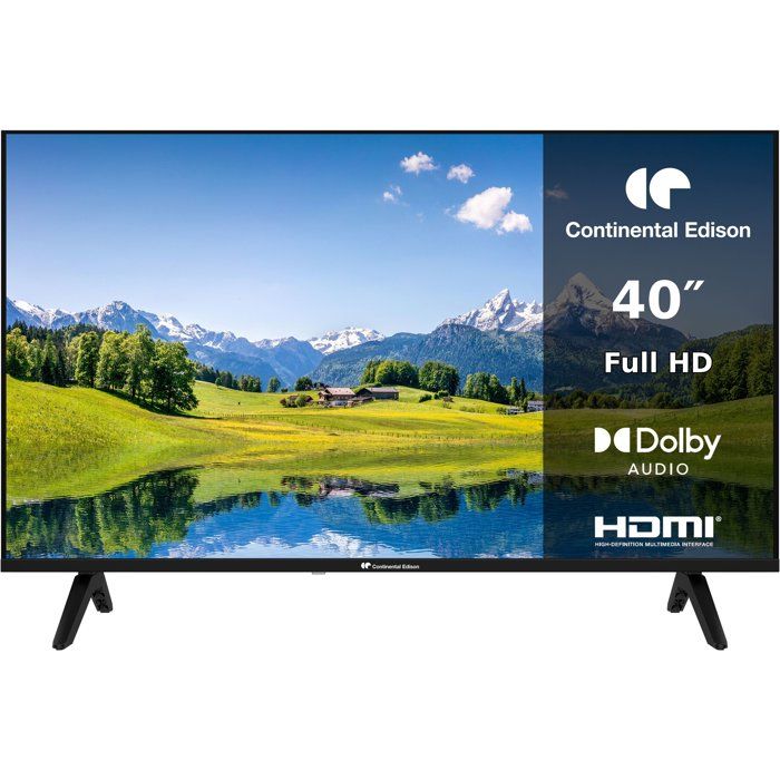 Téléviseur LED CONTINENTAL EDISON CELED40FHD26B6 40 (101 cm) FHD Dalle LED 3x HDMI 2x USB Noir
