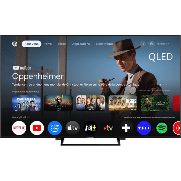 CONTINENTAL EDISON CELED75SVQLD26B6 TV QLED UHD 4K 75 (189 cm) SMART GOOGLE 3xHDMI 2xUSB