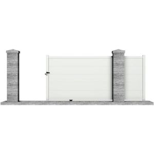 Portail Plein Coulissant En Alu 4m Lame Large 220 Flat Leportailalu