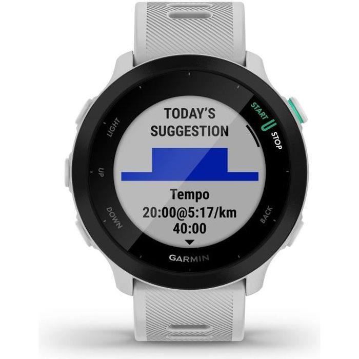 GARMIN Forerunner 55 - Montre connectée GPS - Blanc - État correct Garmin sur Cdiscount Seconde Vie