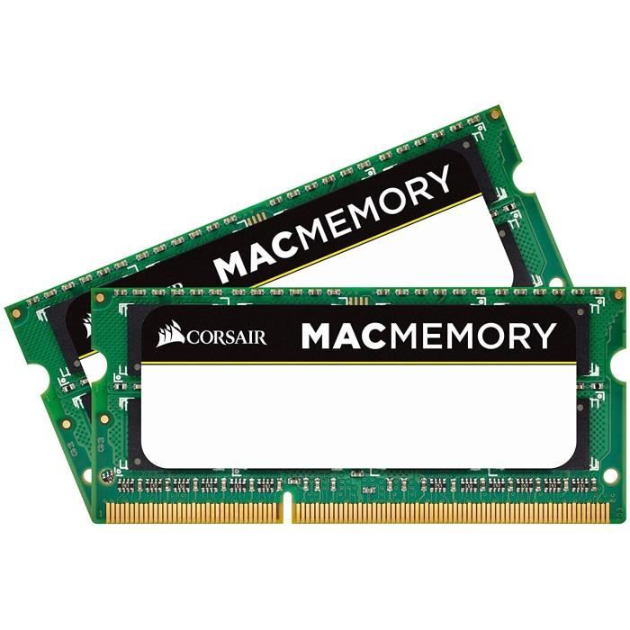 Vente Memoire PC CORSAIR Mémoire MAC DDR3 - 8 Go (2 x 4 Go) - 1066 MHz - CAS 7 (CMSA8GX3M2A1066C7) pas cher